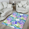 Tropical Palm Leaves Hawaiian Pattern Print Floor Mat-grizzshop