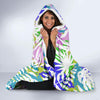 Tropical Palm Leaves Hawaiian Pattern Print Hooded Blanket-grizzshop