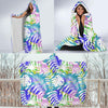 Tropical Palm Leaves Hawaiian Pattern Print Hooded Blanket-grizzshop