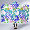 Tropical Palm Leaves Hawaiian Pattern Print Hooded Blanket-grizzshop