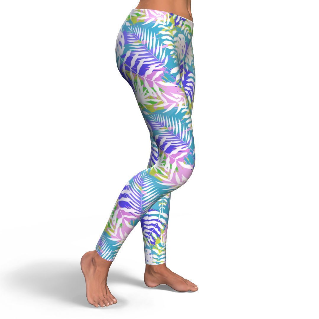 Tropical Palm Leaves Hawaiian Pattern Print Pattern Women Leggings-grizzshop