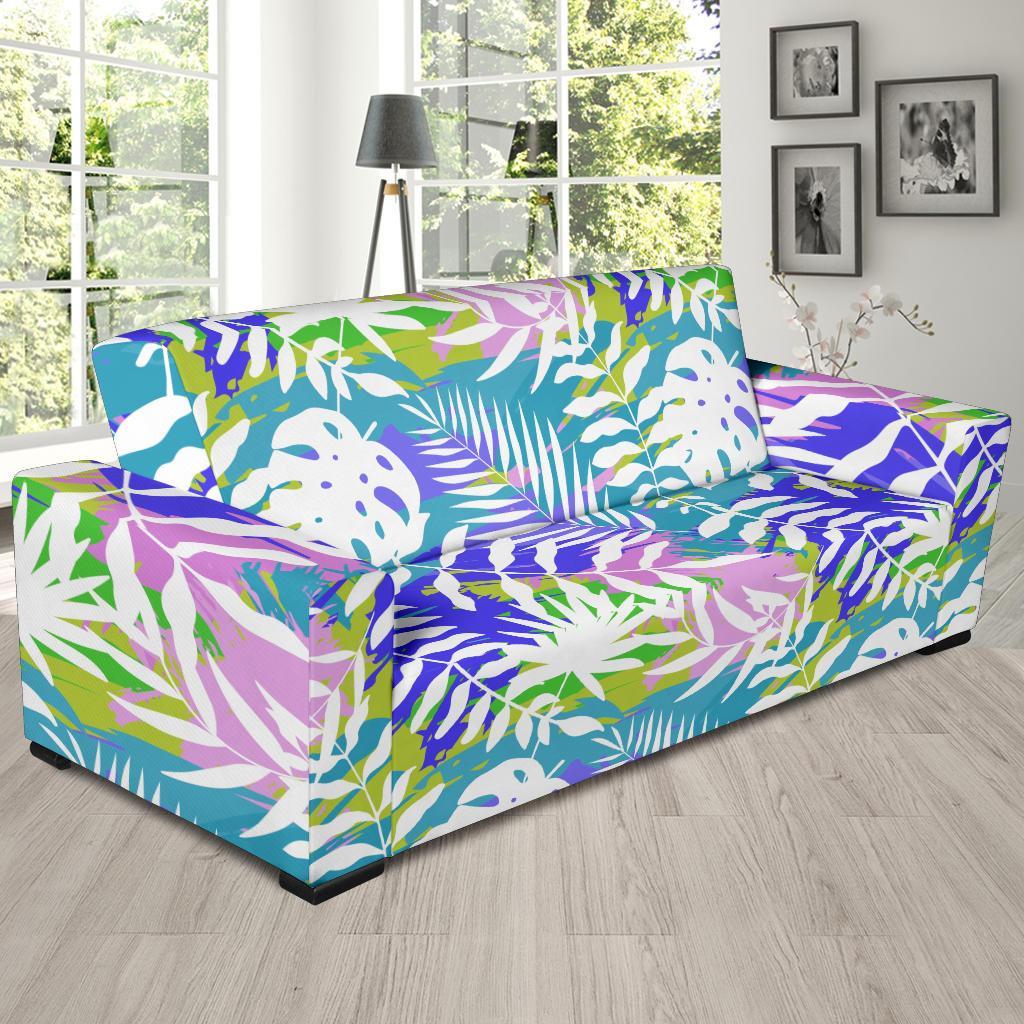 Tropical Palm Leaves Hawaiian Pattern Print Sofa Covers-grizzshop