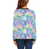 Tropical Palm Leaves Hawaiian Pattern Print Women Crewneck Sweatshirt-grizzshop