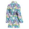 Tropical Palm Leaves Hawaiian Pattern Print Women Long Robe-grizzshop