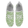 Tropical Palm Leaves Tropical Zigzag Print Pattern White Athletic Shoes-grizzshop