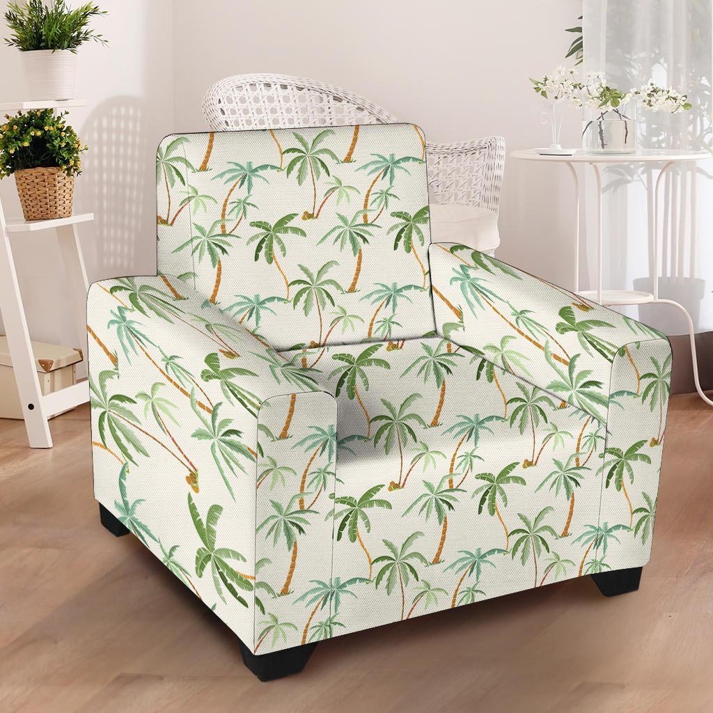 Tropical Palm Tree Hawaiian Print Armchair Cover-grizzshop