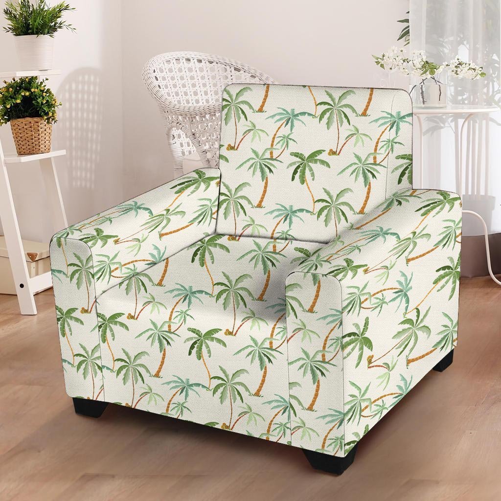 Tropical Palm Tree Hawaiian Print Armchair Cover-grizzshop