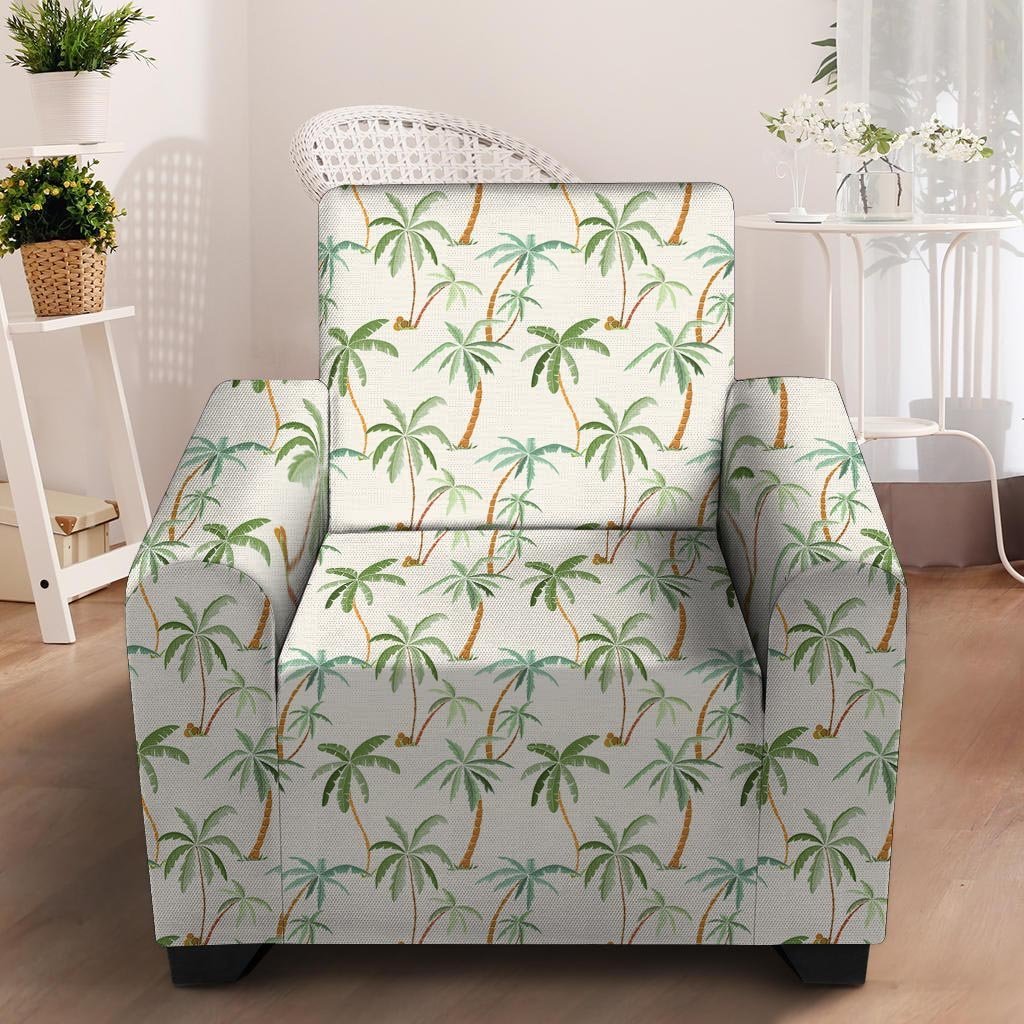 Tropical Palm Tree Hawaiian Print Armchair Cover-grizzshop