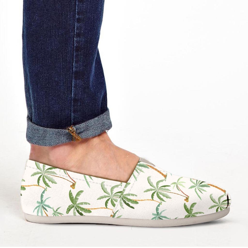 Tropical Palm Tree Hawaiian Print Canvas Shoes-grizzshop
