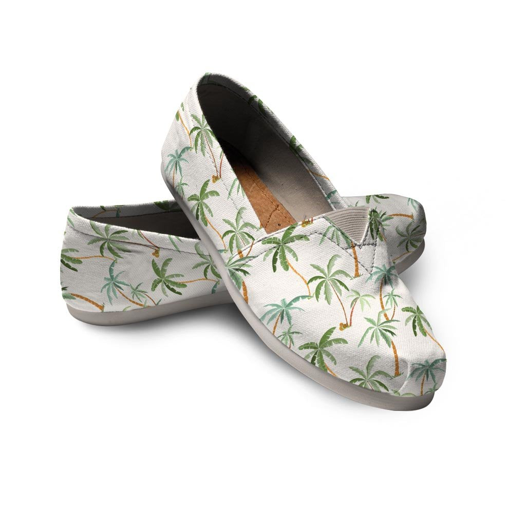 Tropical Palm Tree Hawaiian Print Canvas Shoes-grizzshop