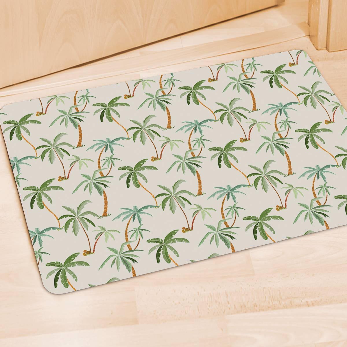 Tropical Palm Tree Hawaiian Print Door Mat-grizzshop