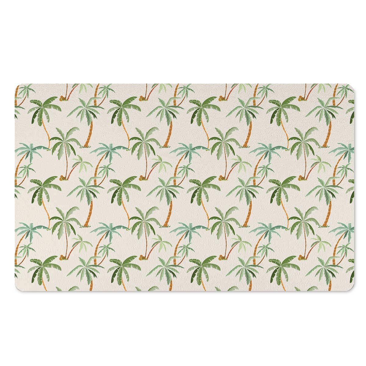 Tropical Palm Tree Hawaiian Print Door Mat-grizzshop