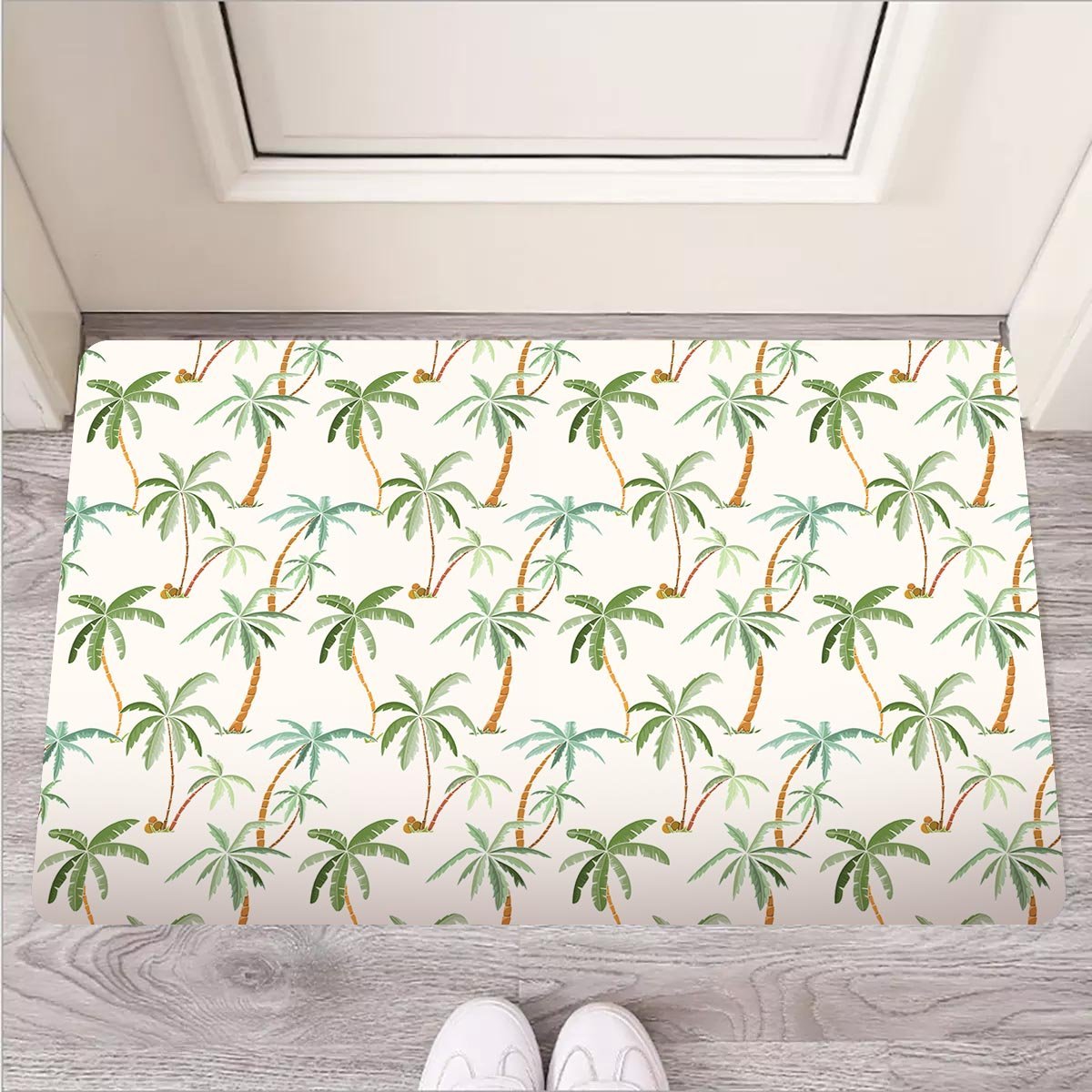 Tropical Palm Tree Hawaiian Print Door Mat-grizzshop