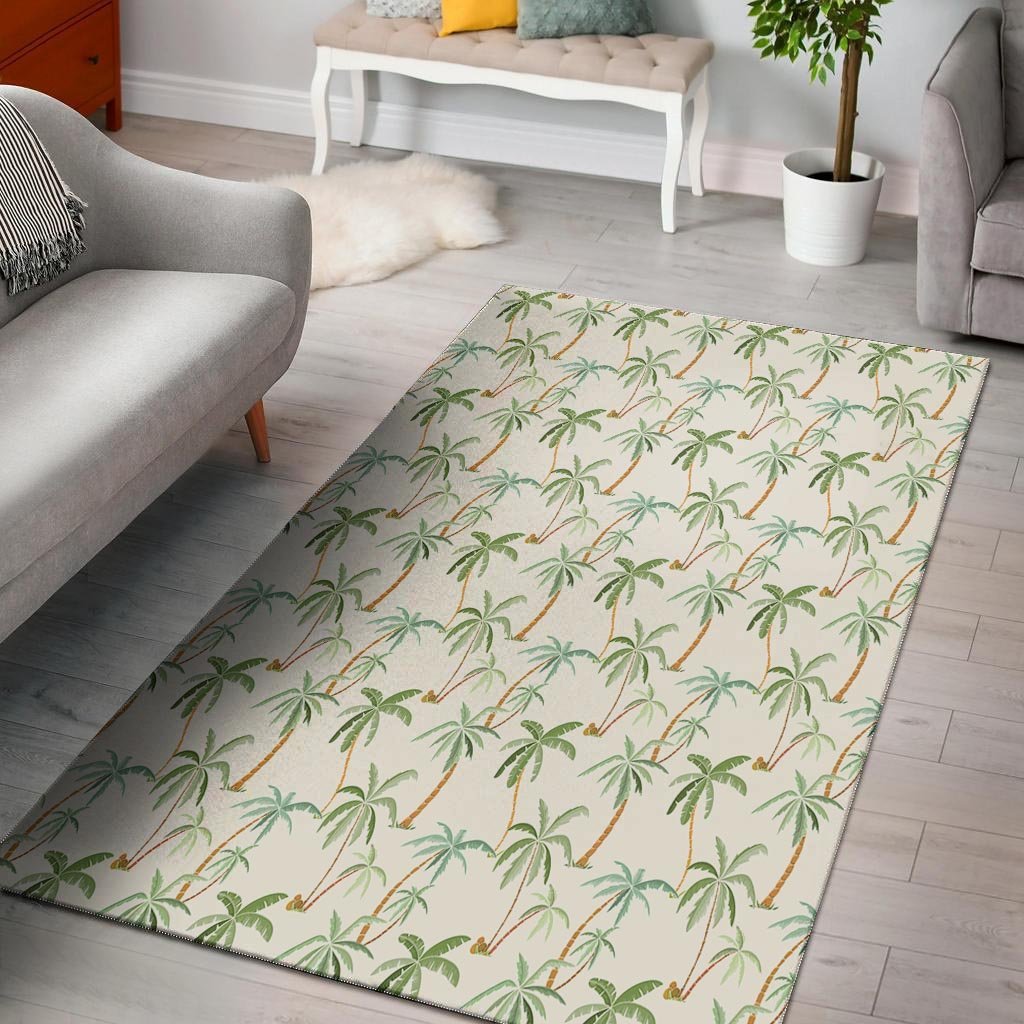 Tropical Palm Tree Hawaiian Print Floor Mat-grizzshop