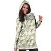 Tropical Palm Tree Hawaiian Print Hoodie Dress-grizzshop