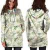 Tropical Palm Tree Hawaiian Print Hoodie Dress-grizzshop