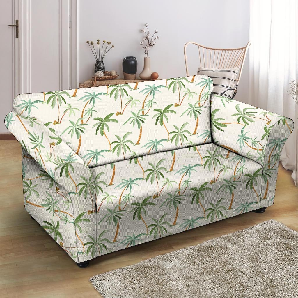 Tropical Palm Tree Hawaiian Print Loveseat Cover-grizzshop