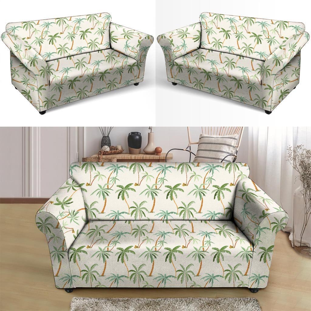 Tropical Palm Tree Hawaiian Print Loveseat Cover-grizzshop