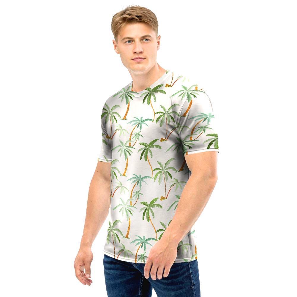 Tropical Palm Tree Hawaiian Print Men T Shirt-grizzshop