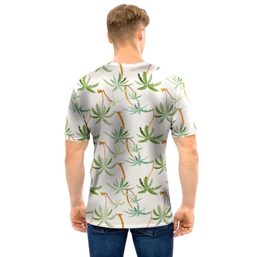 Tropical Palm Tree Hawaiian Print Men T Shirt-grizzshop