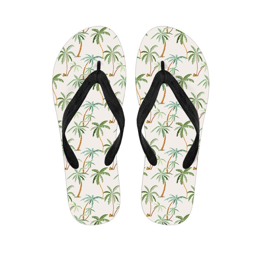 Tropical Palm Tree Hawaiian Print Men's Flip Flops-grizzshop