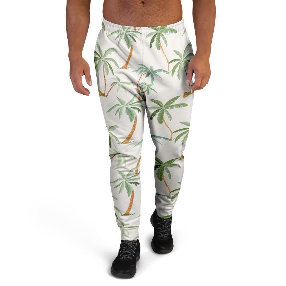 Tropical Palm Tree Hawaiian Print Men's Joggers-grizzshop