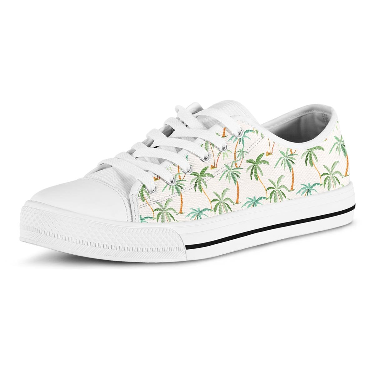 Tropical Palm Tree Hawaiian Print Men's Low Top Shoes-grizzshop