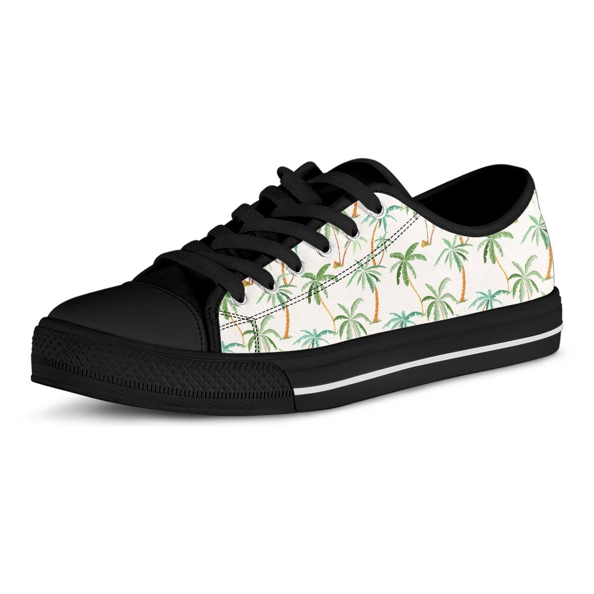 Tropical Palm Tree Hawaiian Print Men's Low Top Shoes-grizzshop