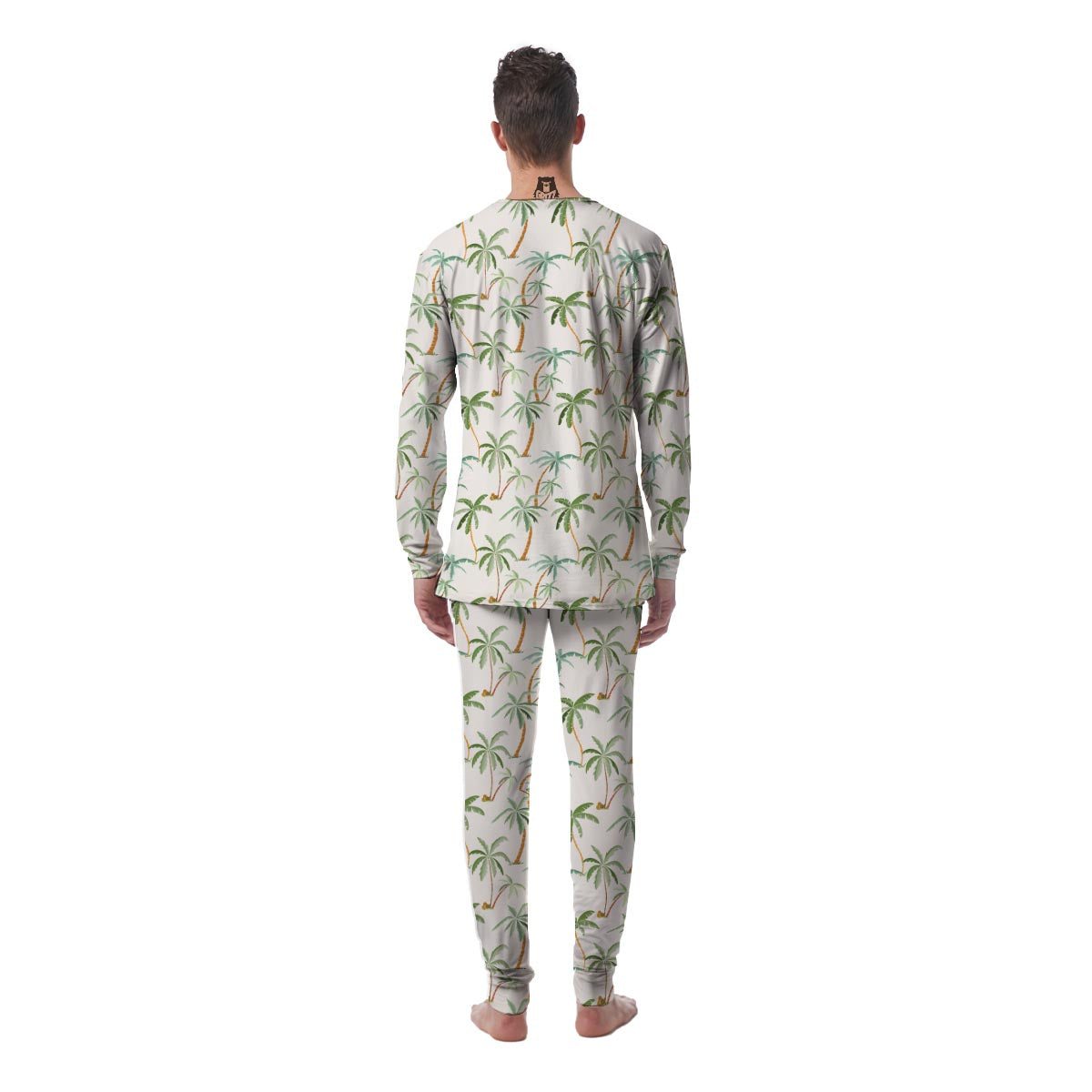 Tropical Palm Tree Hawaiian Print Men's Pajamas-grizzshop