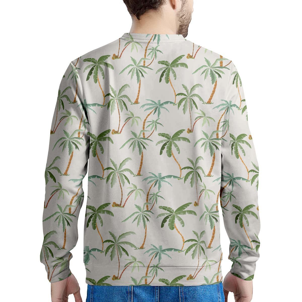 Tropical Palm Tree Hawaiian Print Men's Sweatshirt-grizzshop