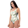 Tropical Palm Tree Hawaiian Print One Piece Swimsuite-grizzshop