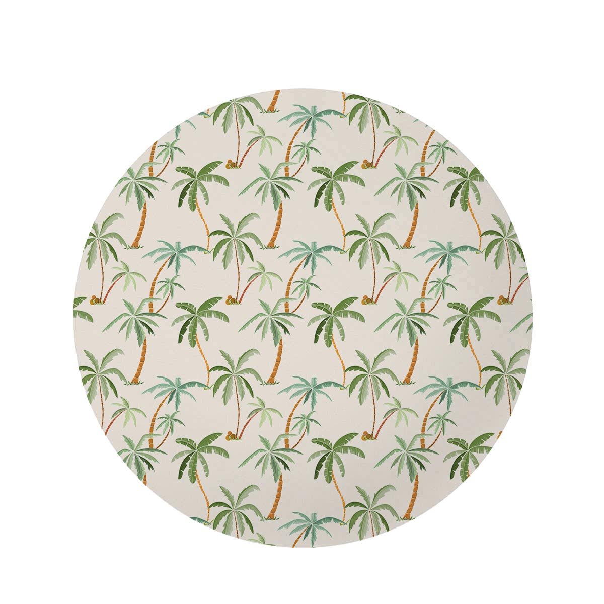 Tropical Palm Tree Hawaiian Print Round Rug-grizzshop
