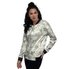 Tropical Palm Tree Hawaiian Print Women's Bomber Jacket-grizzshop