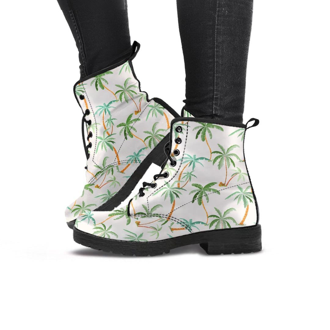 Tropical Palm Tree Hawaiian Print Women's Boots-grizzshop