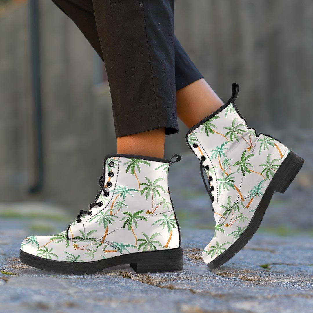 Tropical Palm Tree Hawaiian Print Women's Boots-grizzshop