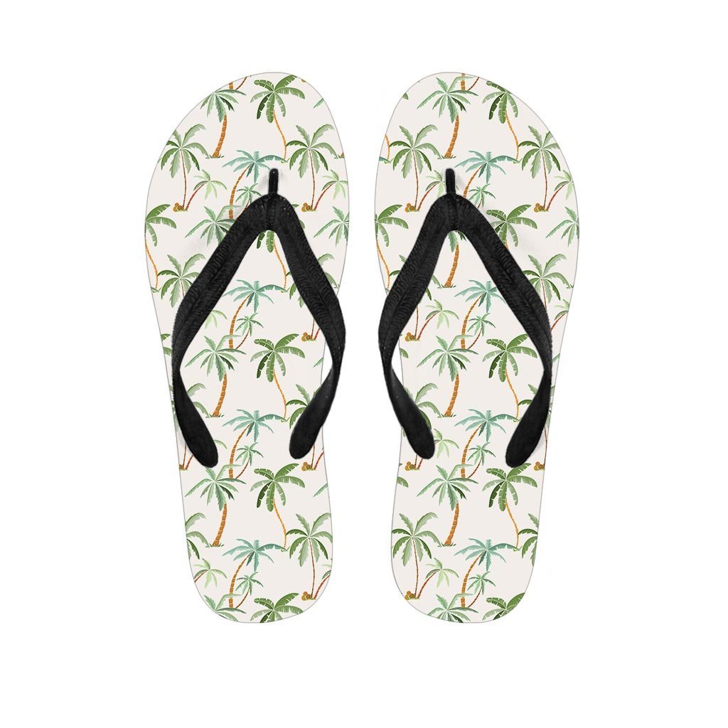 Tropical Palm Tree Hawaiian Print Women's Flip Flops-grizzshop