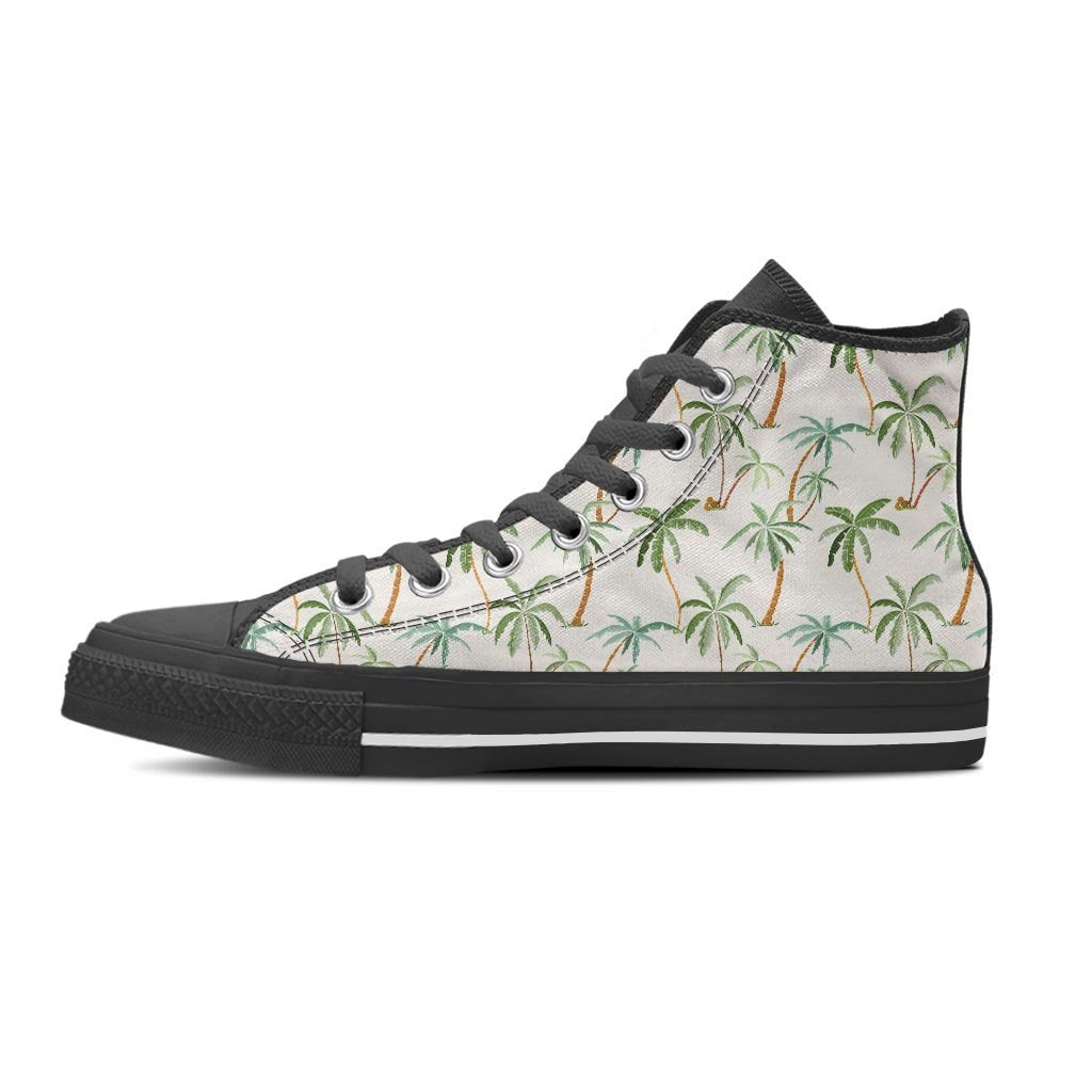 Tropical Palm Tree Hawaiian Print Women's High Top Shoes-grizzshop