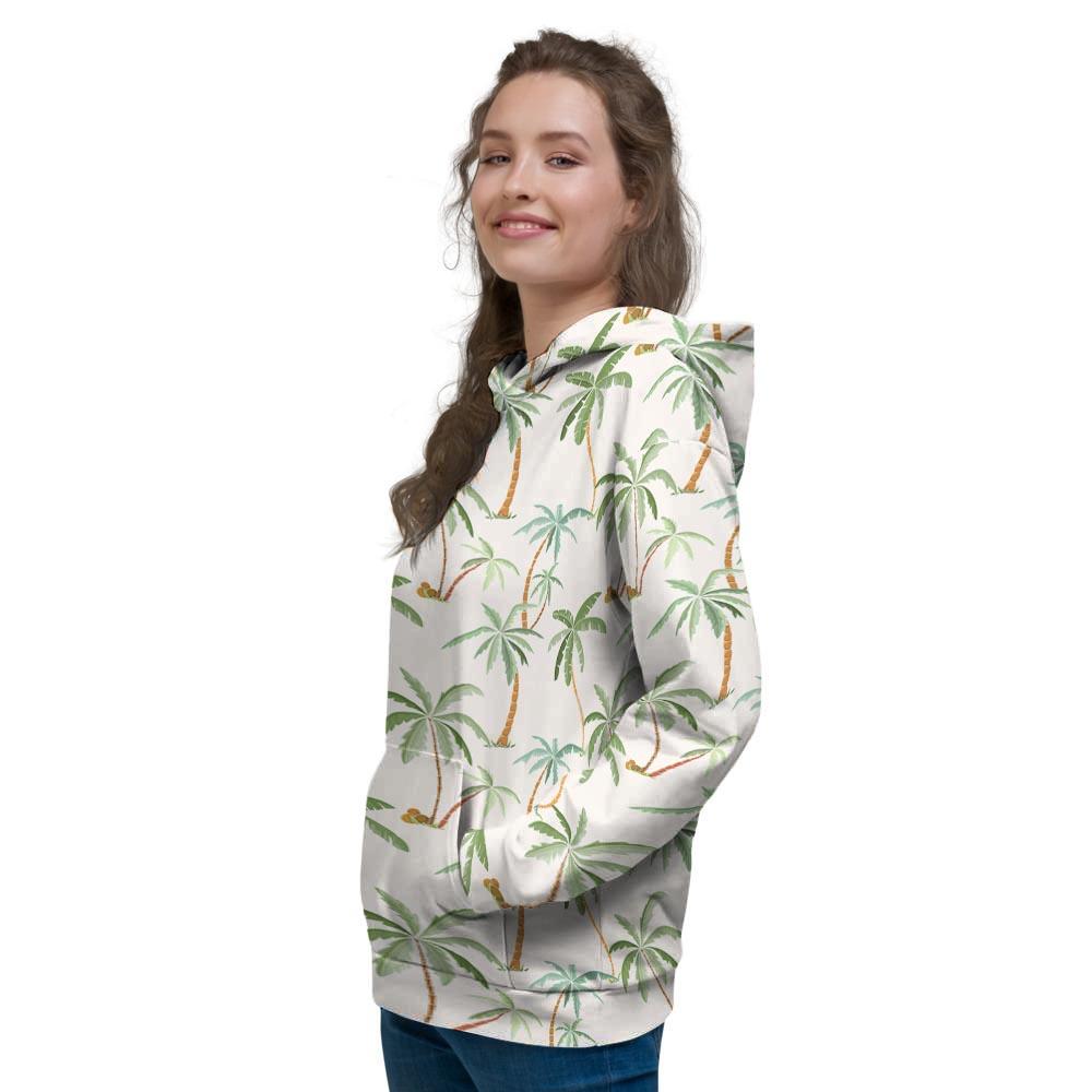 Tropical Palm Tree Hawaiian Print Women's Hoodie-grizzshop