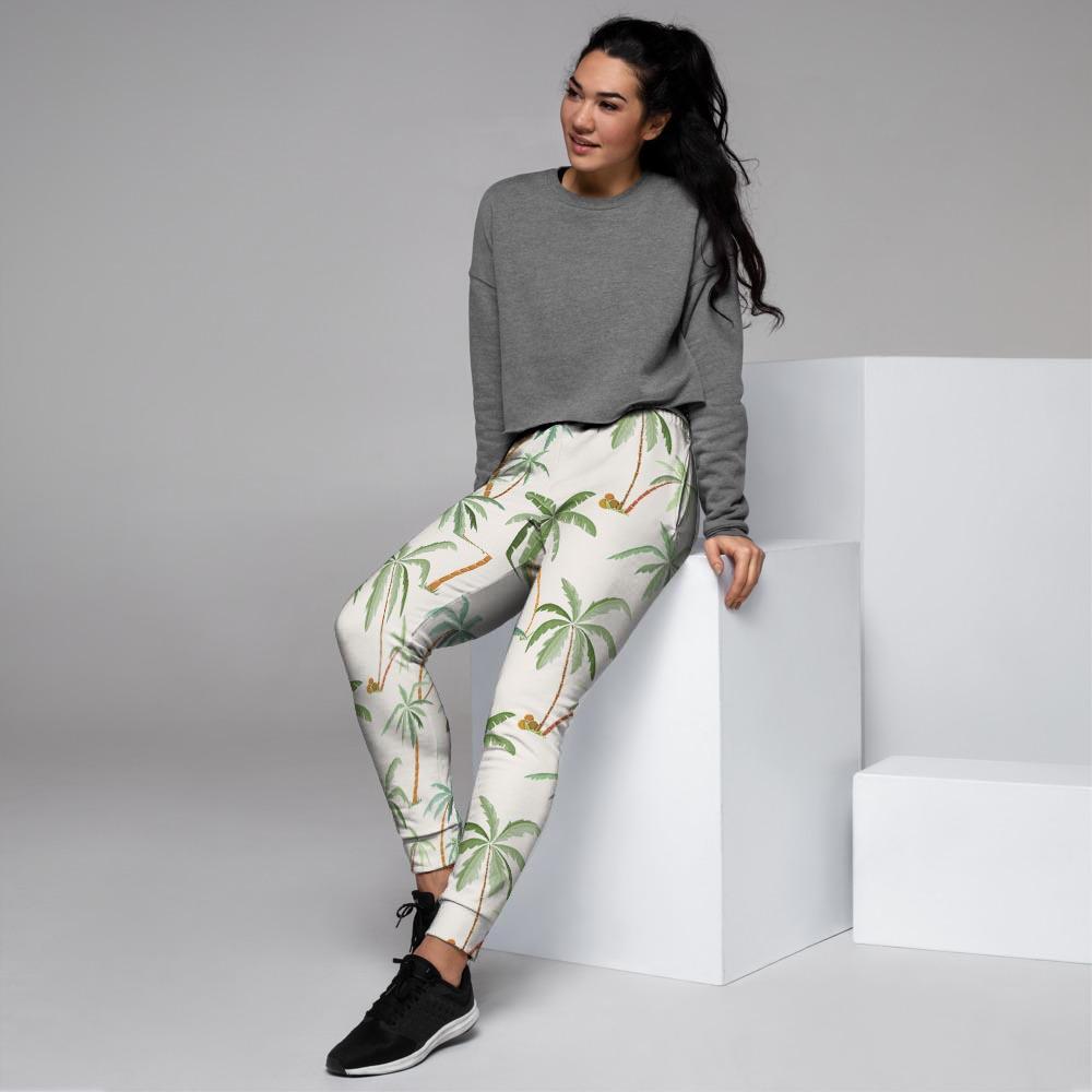 Tropical Palm Tree Hawaiian Print Women's Joggers-grizzshop