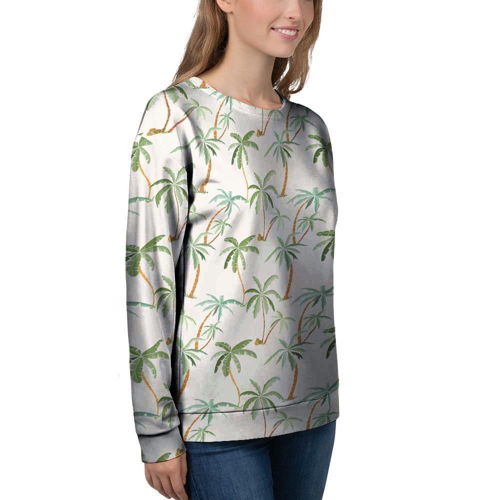 Tropical Palm Tree Hawaiian Print Women's Sweatshirt-grizzshop