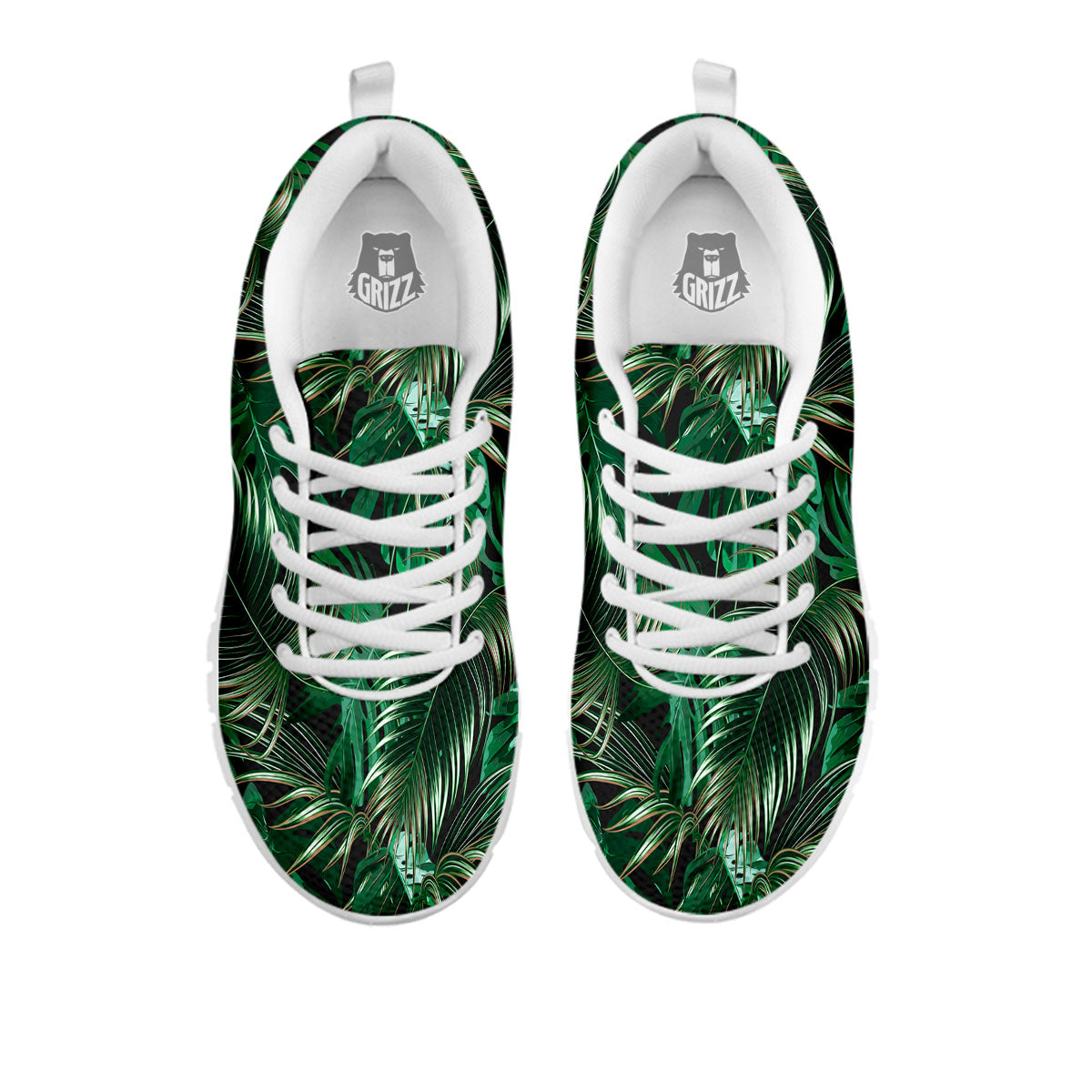 Tropical Palm Tree Print Pattern White Sneaker-grizzshop