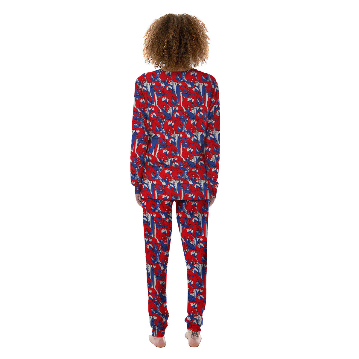 Tropical Parrot Print Pattern Women's Pajamas-grizzshop