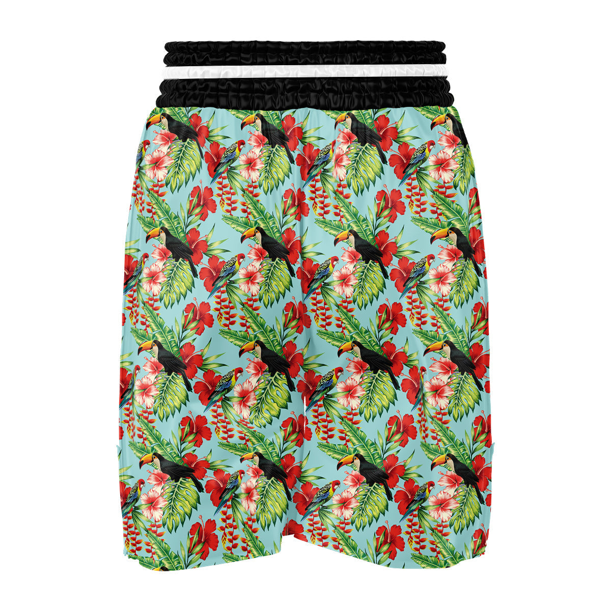 Tropical Parrot Toucan Print Pattern Boxing Shorts-grizzshop
