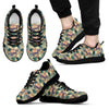 Tropical Pineapple Buddha Elephant Print Black Sneaker Shoes For Men Women-grizzshop