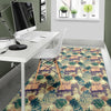 Tropical Pineapple Buddha Elephant Print Floor Mat-grizzshop