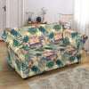 Tropical Pineapple Buddha Elephant Print Loveseat Cover-grizzshop