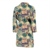 Tropical Pineapple Buddha Elephant Print Men Long Robe-grizzshop