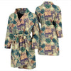 Tropical Pineapple Buddha Elephant Print Men Long Robe-grizzshop