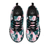 Tropical Pink Hawaiian Print Pattern Black Sneaker-grizzshop