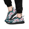 Tropical Pink Hawaiian Print Pattern Black Sneaker-grizzshop